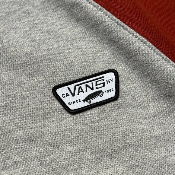*NEW Vans Men's Rutland III Sweatshirt - Grey/Burnt Red - Picture 4 of 8